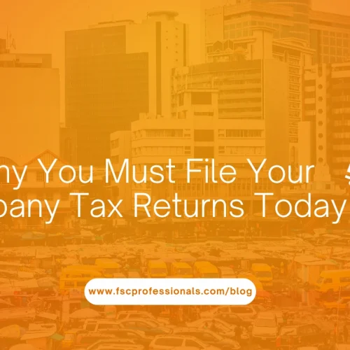 Why You Must File Your Company Tax Returns Today