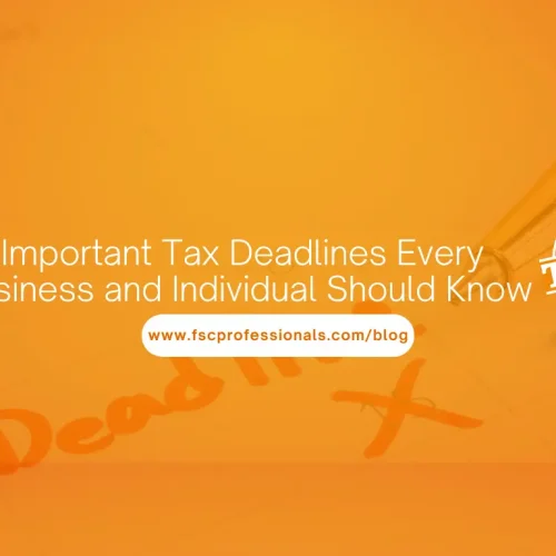 Important Tax Deadlines Every Business and Individual Should Know